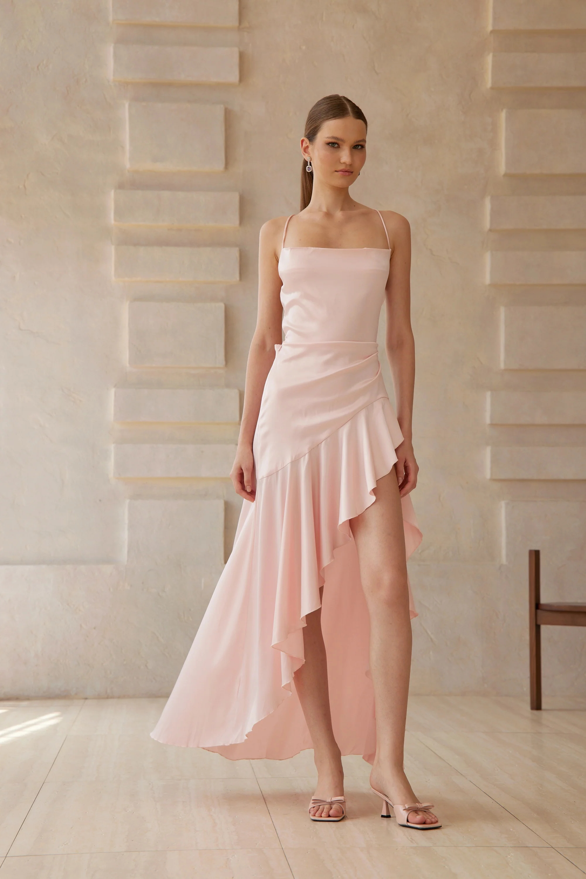 sparkly champagne dress Leely Women Beaded Maxi Prom with Slit Halter I decided to go tivata Sizes:M
